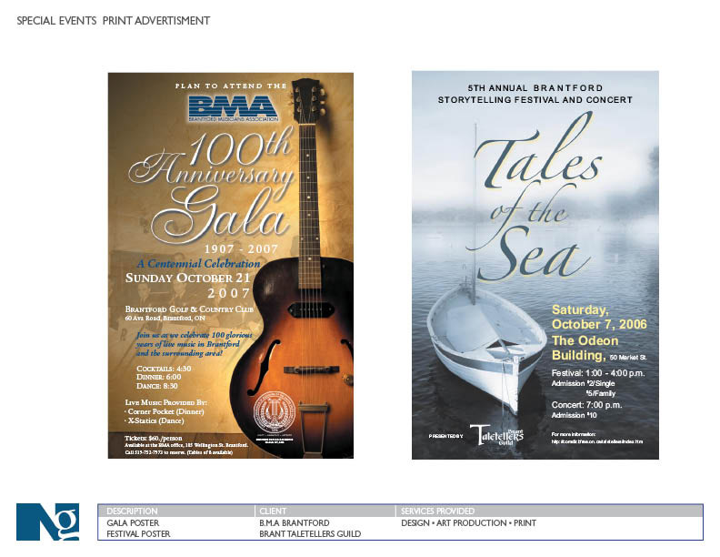 Special Events Print Advertising